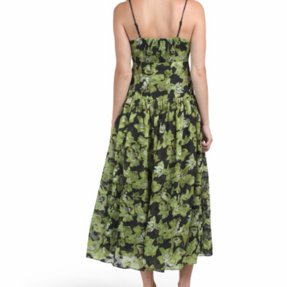Endless Rose /maxi Floral Green and Black Women's Dress Medium - Picture 2 of 3